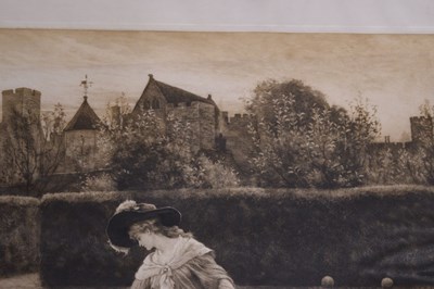 Lot After Herbert Thomas Dicksee, (1862-1942) - Etching - 'The Wishing Pool'