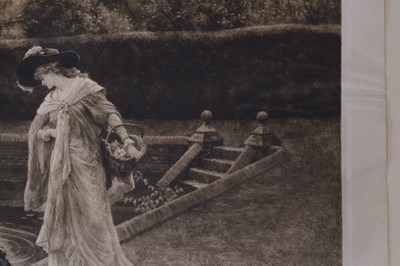 Lot After Herbert Thomas Dicksee, (1862-1942) - Etching - 'The Wishing Pool'