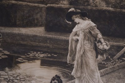 Lot After Herbert Thomas Dicksee, (1862-1942) - Etching - 'The Wishing Pool'