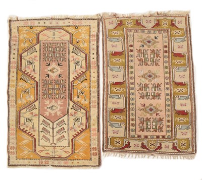 Lot 520 - Two Anatolian Turkish Milas wool rugs