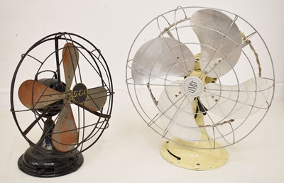 Lot 256 - Two vintage desk fans