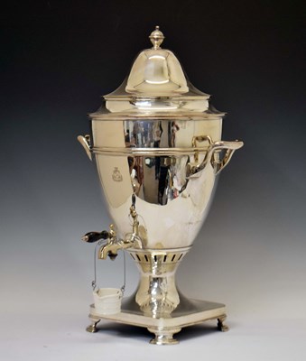 Lot 244 - Mid 20th century silver plated tea urn