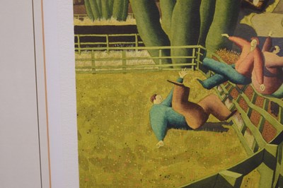 Lot Simon Palmer (British, b.1956) - Watercolour - 'Trying to Sit on the Fence'