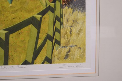 Lot Simon Palmer (British, b.1956) - Watercolour - 'Trying to Sit on the Fence'