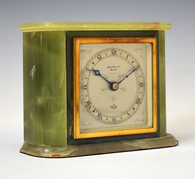Lot 537 - Elliott - Mid 20th century green onyx mantel clock