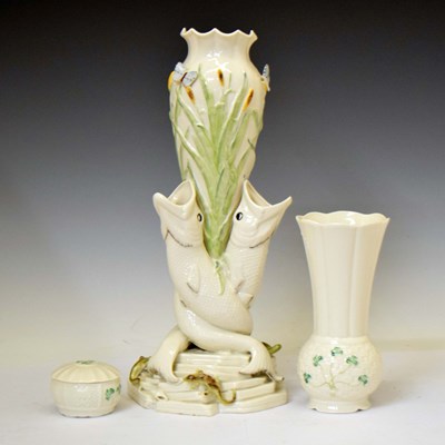 Lot 367 - Bellick - Triple fish vase
