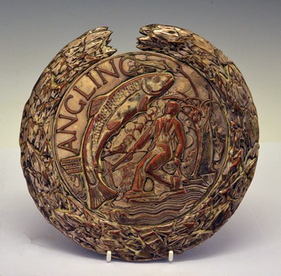Lot 271 - Early 20th century silver plated angling plaque