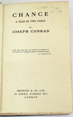 Lot Joseph Conrad, 'Chance', the spurious first edition