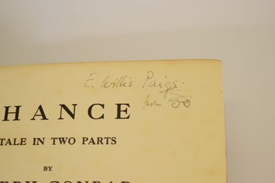 Lot Joseph Conrad, 'Chance', the spurious first edition