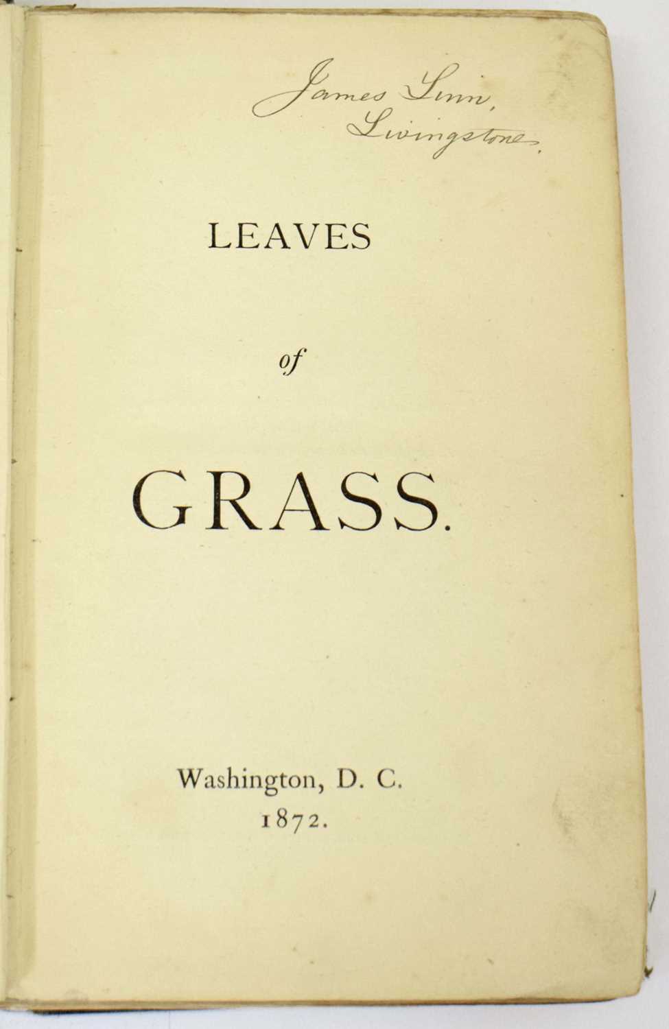 Lot Walt Whitman - Leaves of Grass, 1872