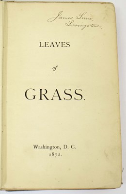Lot Walt Whitman - Leaves of Grass, 1872