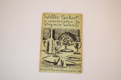 Lot Virginia Woolf, 'Walter Sickert', first edition 1934