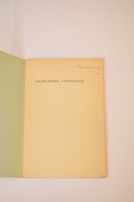 Lot Virginia Woolf, 'Walter Sickert', first edition 1934