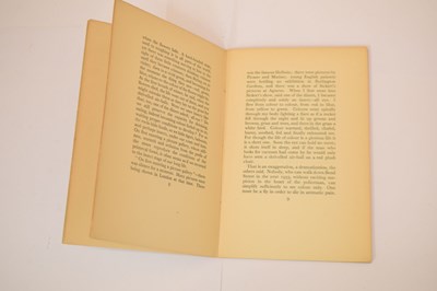 Lot Virginia Woolf, 'Walter Sickert', first edition 1934