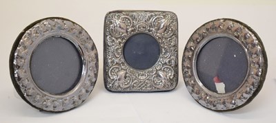 Lot 109 - Three Elizabeth II silver mounted photograph frames