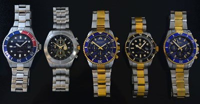 Lot 75 - Group of five dress watches to include Royal Marines, Accurist etc