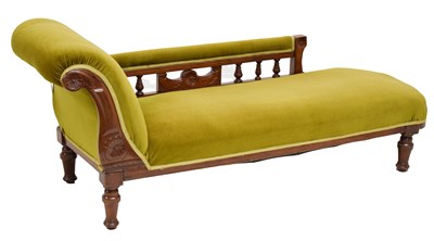 Lot 588 - Late Victorian chaise longue