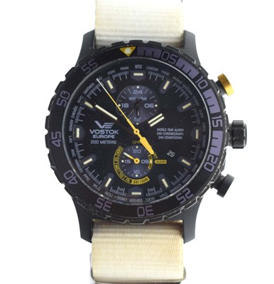 Lot 58 - Vostok - World Time Alarm Chronograph wristwatch