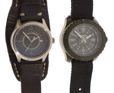 Lot 66 - Traser - 'P69 Soldier' and 'P59 GMT Blue' wristwatches