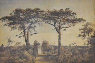 Lot 448 - Attributed to James Fuge (fl. 1832-1838) - Watercolour - Chelsea Apothecary (Physic) Garden