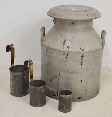 Lot 216 - Galvanised milk churn made by Swift can of Scarborough