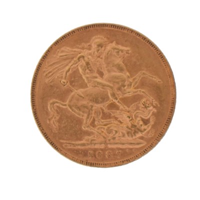 Lot 121 - Melbourne Mint - Queen Victoria gold sovereign, 1887