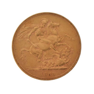 Lot 120 - Queen Victoria gold sovereign, 1880