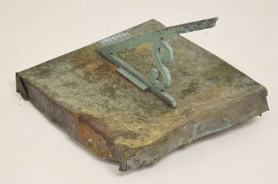 Lot 596 - Weathered metal sundial
