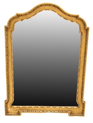 Lot 552 - Early 20th century giltwood arched wall mirror