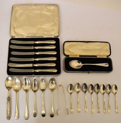 Lot 88 - Quantity of silver flatware, etc
