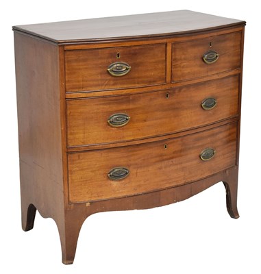 Lot 560 - Early 19th century mahogany bow fronted chest