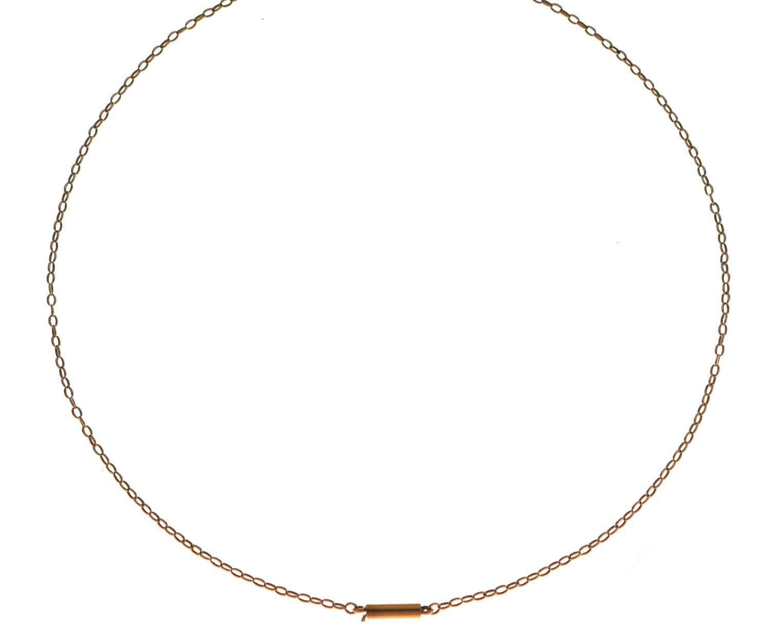 Lot Antique yellow metal trace chain