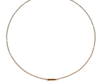 Lot Antique yellow metal trace chain