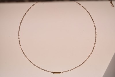 Lot Antique yellow metal trace chain
