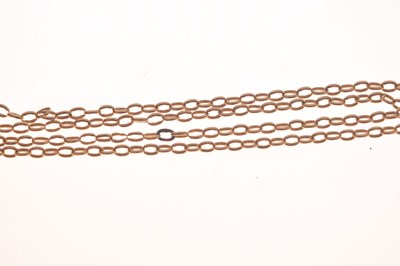 Lot Antique yellow metal trace chain