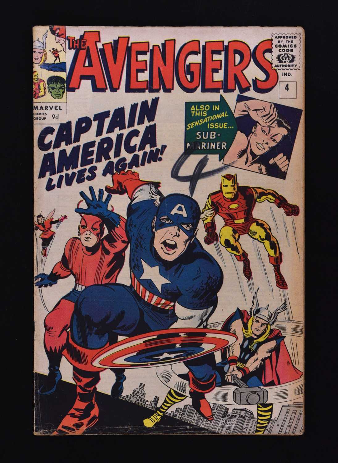 Lot The Avengers, Issue No. 4 (Marvel Comics, March 1964)