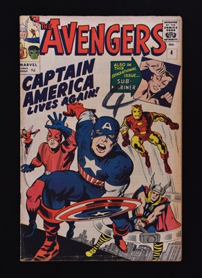 Lot The Avengers, Issue No. 4 (Marvel Comics, March 1964)