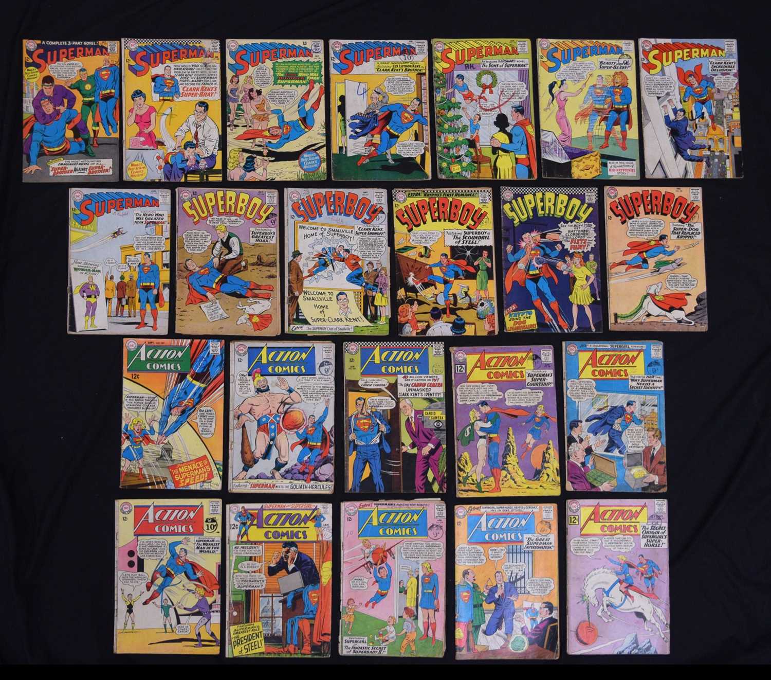 Lot Collection of twenty-three 1960s DC Superman comics