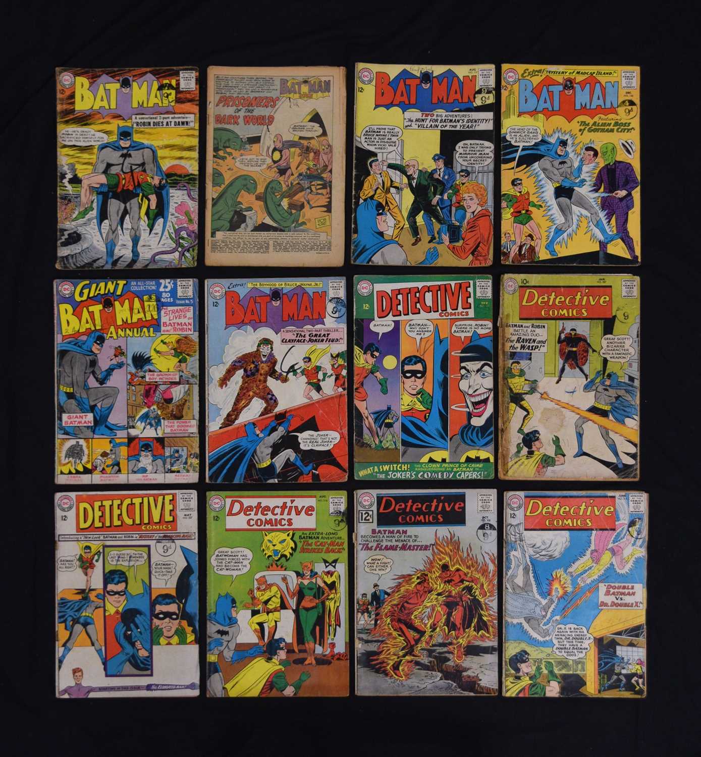 Lot Collection of twenty-three 1960s DC comics featuring Batman