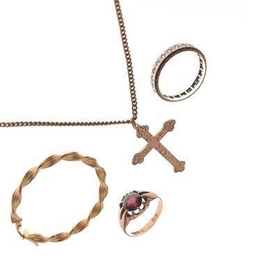 Lot 148 - Assorted gold and yellow metal jewellery