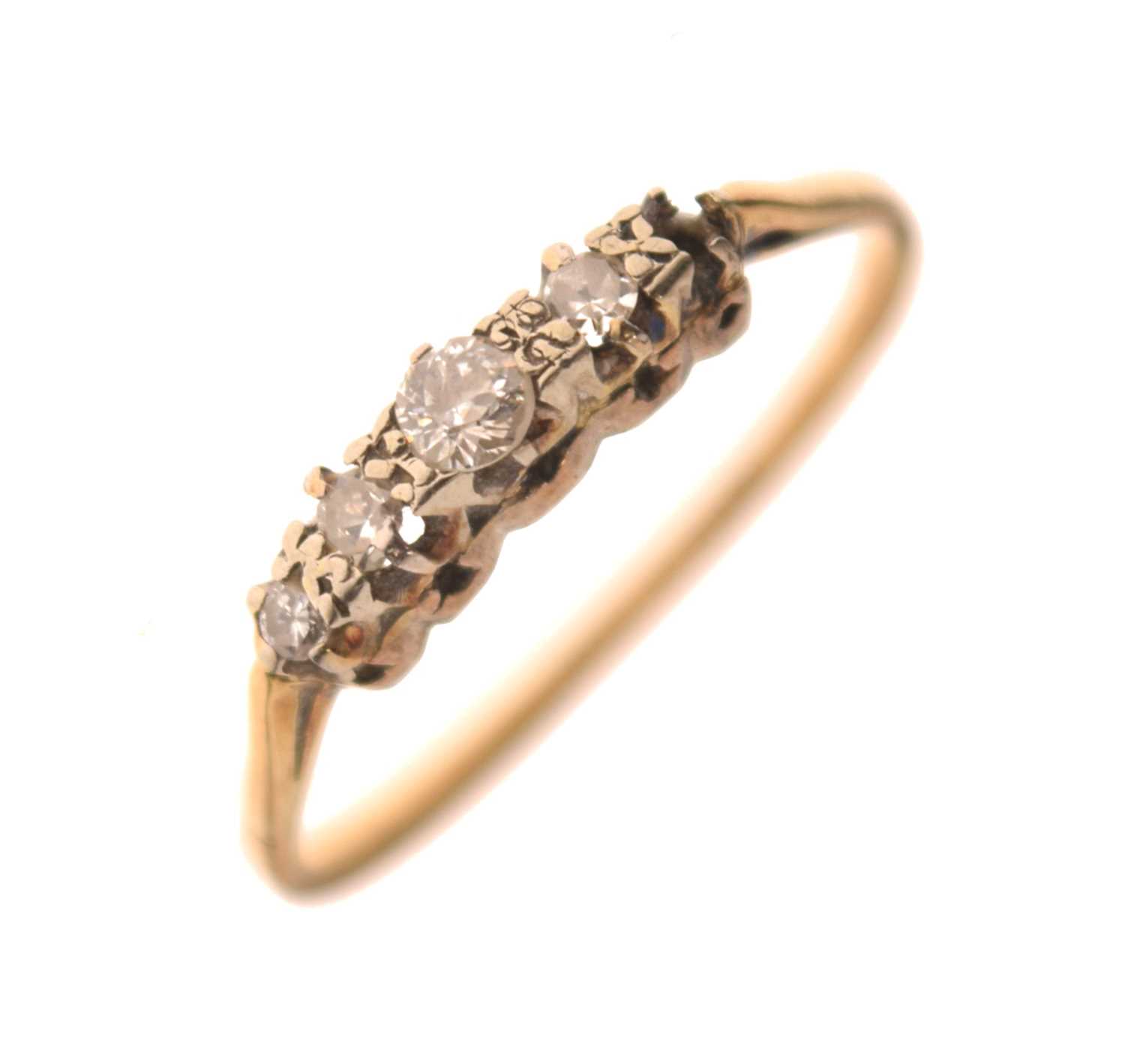 Lot 19 - Diamond five stone ring (a/f)