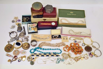 Lot 156 - Assorted silver jewellery and costume jewellery, etc