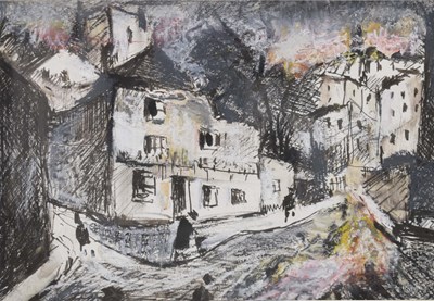 Lot 429 - Barrington Tabb (British, 1934-2022) - Mixed media - 'White Hart Pub'