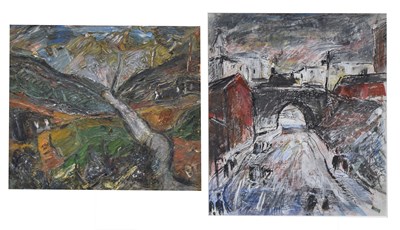 Lot 437 - Barrington Tabb (British, 1934-2022) - Oil and board, and mixed media study