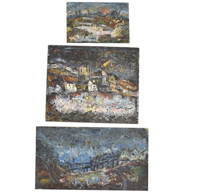Lot 439 - Barrington Tabb (British, 1934-2022) - Three oils on board