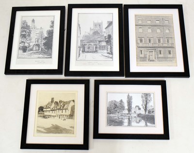 Lot 530 - Walter Monckton Keesey (1887-1970) - Collection of etchings and pencil studies (5)