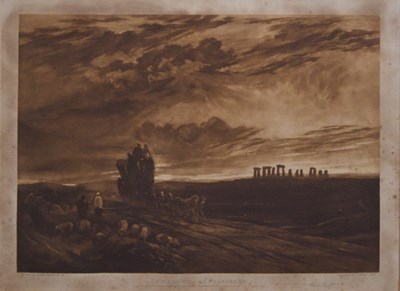 Lot 528 - After JMW Turner (1775-1851) - Engraving - 'Stonehenge at Daybreak'