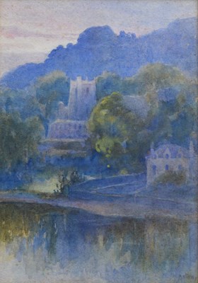 Lot 505 - 20th century watercolour - Scottish riverside scene