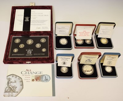 Lot 244 - Seven Elizabeth II Royal Mint silver proof coin packs
