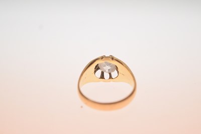 Lot 2 - Diamond single stone yellow metal ring